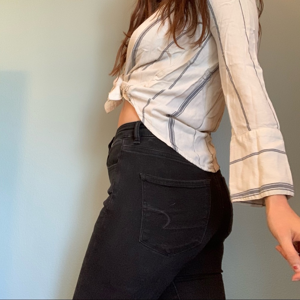 Striped Collared Button Up - Picture 2 of 4